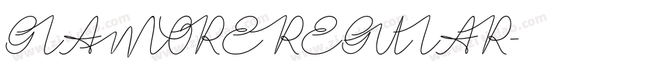 GLAMORE REGULAR字体转换